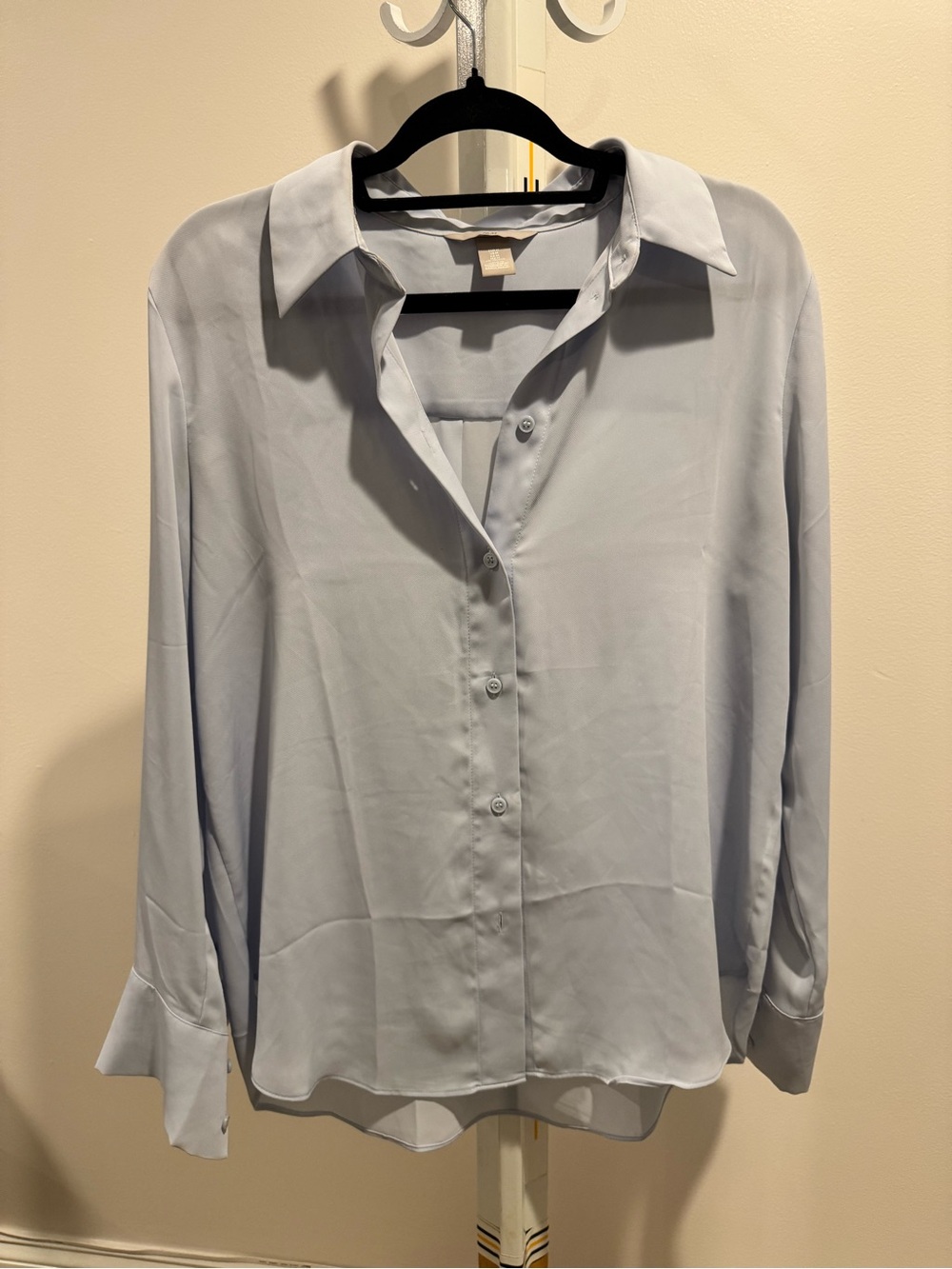 H&M Light Blue Button-Up Blouse